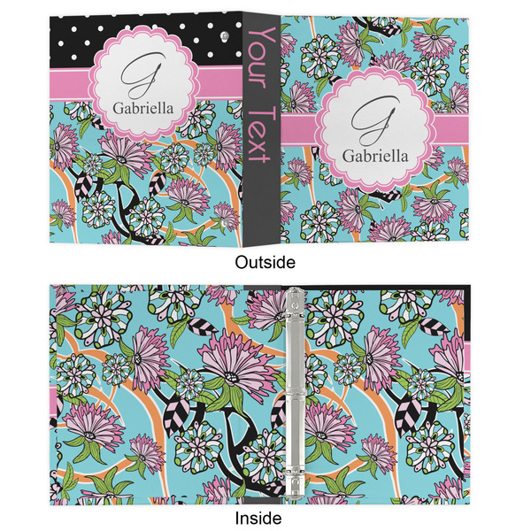 Summer Flowers 3 Ring Binders - Full Wrap - 1" - APPROVAL