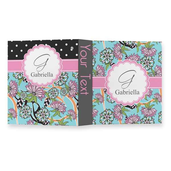 Summer Flowers 3 Ring Binders - Full Wrap - 1" - OPEN OUTSIDE