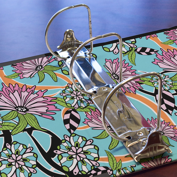 Summer Flowers 3 Ring Binders - Full Wrap - 3" - DETAIL