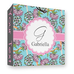 Summer Flowers 3 Ring Binder - Full Wrap - 3" (Personalized)