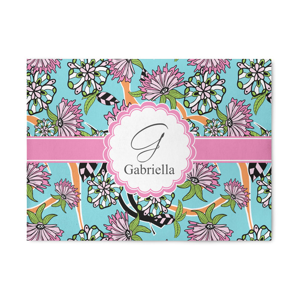 Custom Summer Flowers 5' x 7' Patio Rug (Personalized)