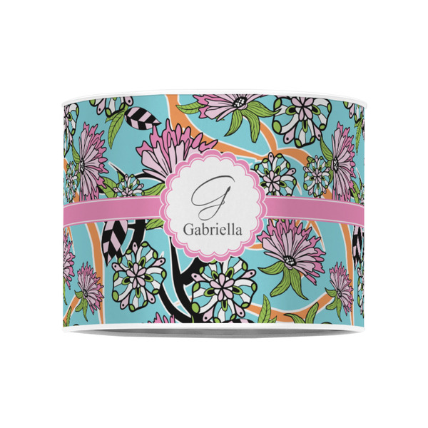 Summer Flowers 8" Drum Lampshade - FRONT (Poly Film)