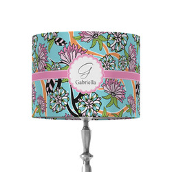 Summer Flowers 8" Drum Lamp Shade - Fabric (Personalized)