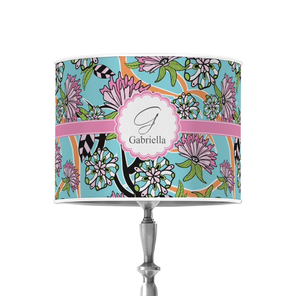 Custom Summer Flowers 8" Drum Lamp Shade - Poly-film (Personalized)