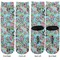 Summer Flowers Adult Crew Socks - Double Pair - Front and Back - Apvl