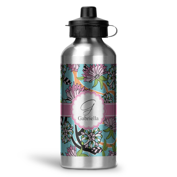 Custom Summer Flowers Water Bottle - Aluminum - 20 oz (Personalized)