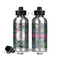 Summer Flowers Aluminum Water Bottle - Front and Back