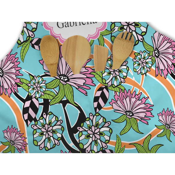 Summer Flowers Apron - Pocket Detail with Props