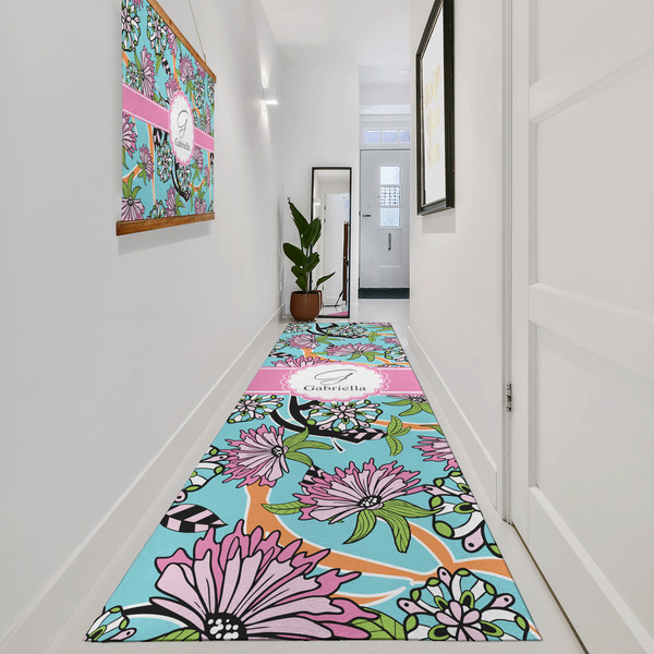 Summer Flowers Area Rug Sizes - In Context (vertical)