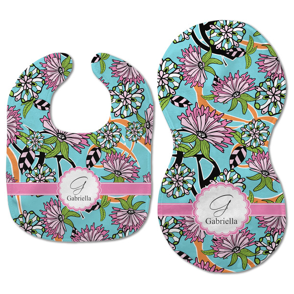 Summer Flowers Baby Bib & Burp Set - Approval (new bib & burp)