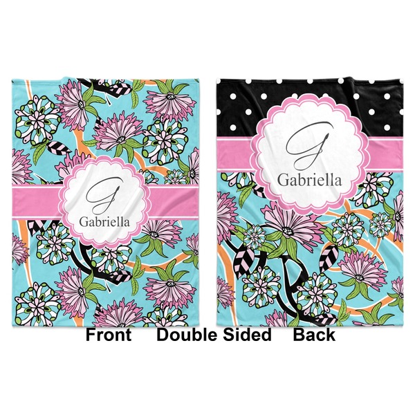 Summer Flowers Baby Blanket (Double Sided - Printed Front and Back)