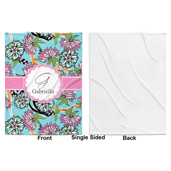 Summer Flowers Baby Blanket (Single Side - Printed Front, White Back)