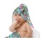 Summer Flowers Baby Hooded Towel on Child