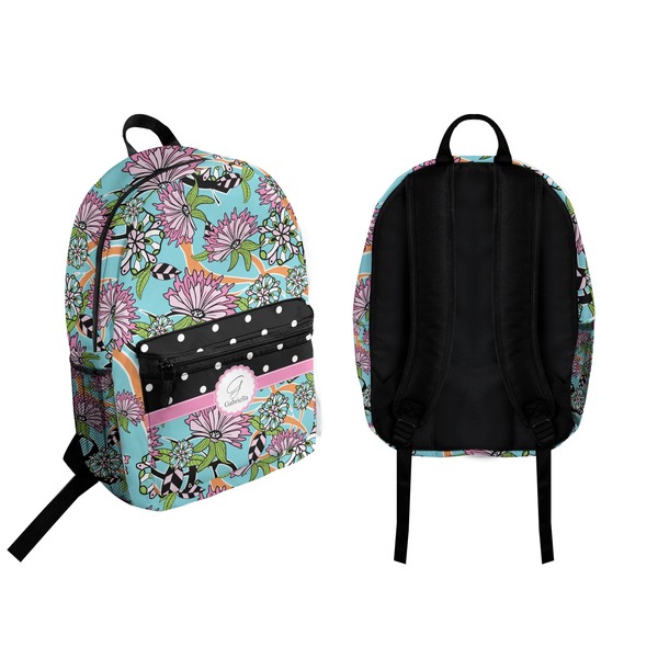 Summer Flowers Backpack front and back - Apvl