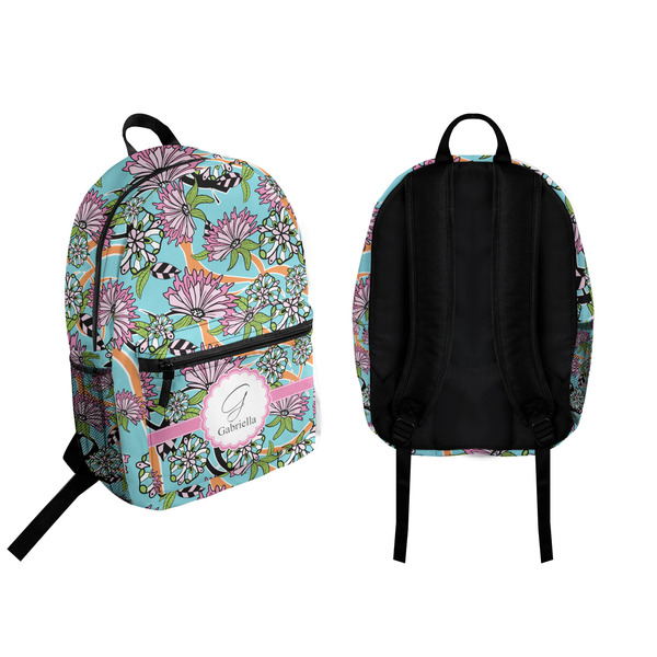 Summer Flowers Backpack front and back - Apvl