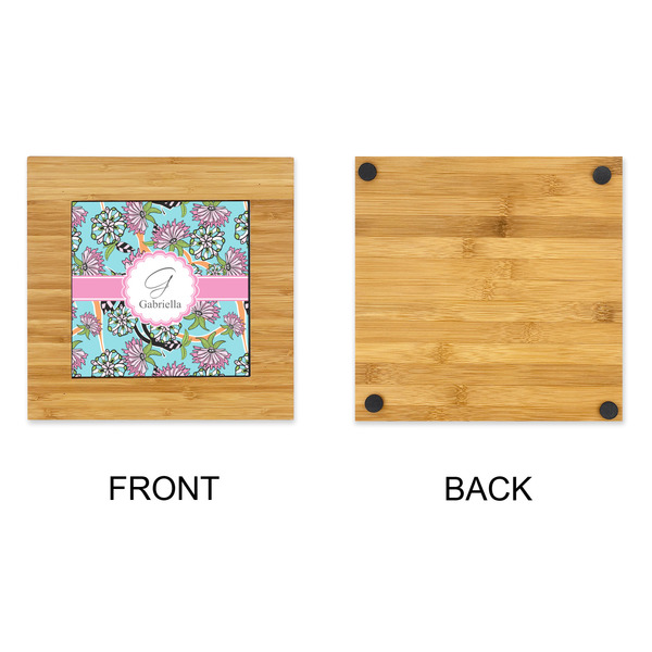 Summer Flowers Bamboo Trivet with 6" Tile - APPROVAL