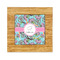 Summer Flowers Bamboo Trivet with 6" Tile - FRONT