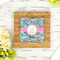 Summer Flowers Bamboo Trivet with 6" Tile - LIFESTYLE