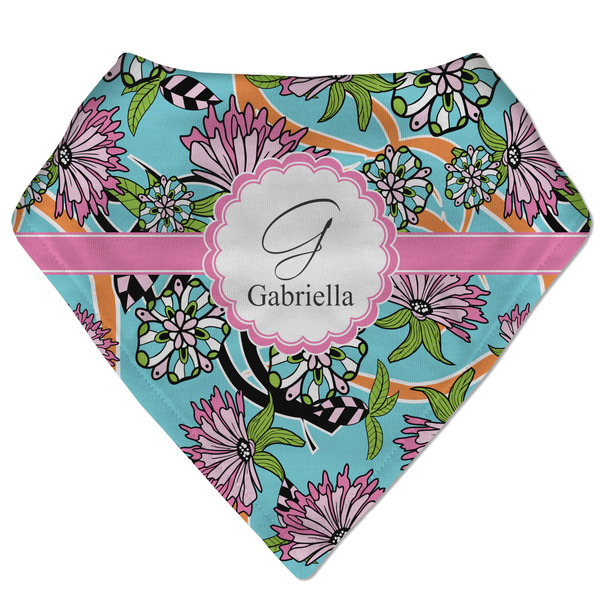Custom Summer Flowers Bandana Bib (Personalized)