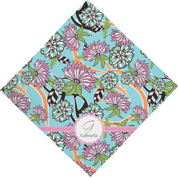 Summer Flowers Dog Bandana Scarf w/ Name and Initial
