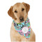 Summer Flowers Dog Bandana Scarf w/ Name and Initial