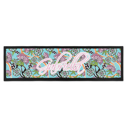 Summer Flowers Bar Mat - Large (Personalized)