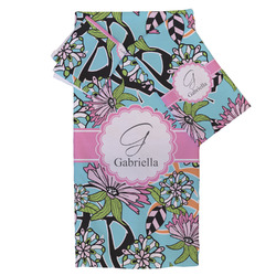 Summer Flowers Bath Towel Set - 3 Pcs (Personalized)