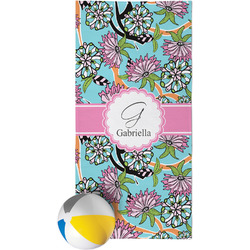 Summer Flowers Beach Towel (Personalized)