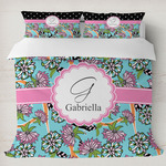 Summer Flowers Duvet Cover Set - King (Personalized)