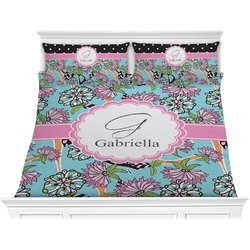Summer Flowers Comforter Set - King (Personalized)