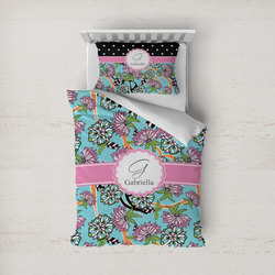 Summer Flowers Duvet Cover Set - Twin (Personalized)