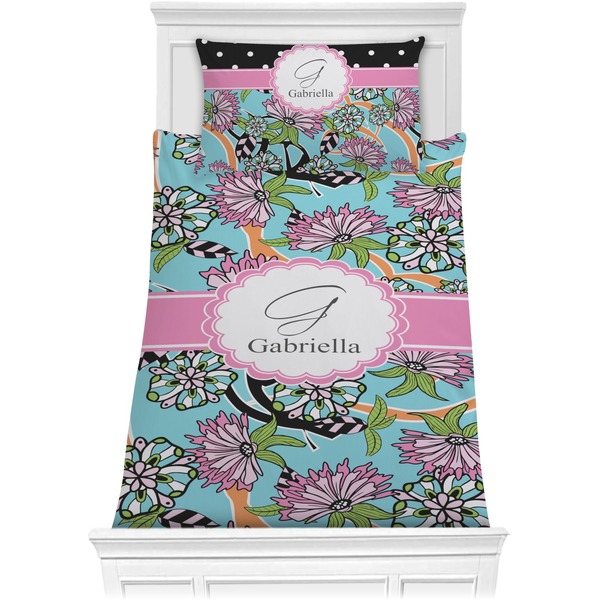 Custom Summer Flowers Comforter Set - Twin XL (Personalized)