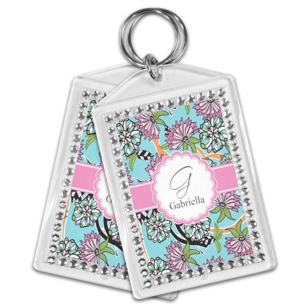 Summer Flowers Bling Keychain - MAIN
