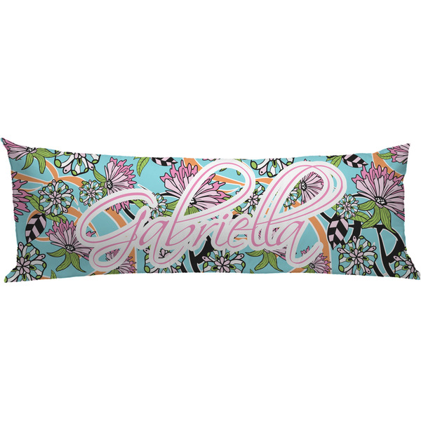 Custom Summer Flowers Body Pillow Case (Personalized)