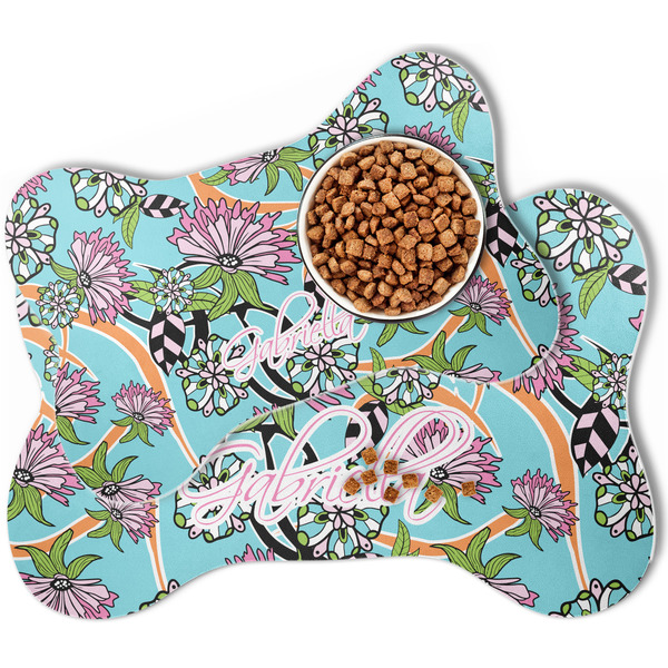 Summer Flowers Bone Shaped Dog Mats - MAIN