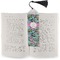 Summer Flowers Bookmark with tassel - In book