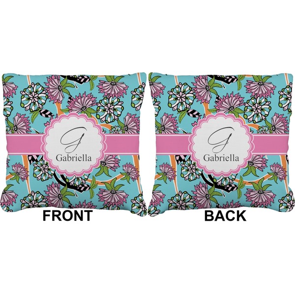 Summer Flowers Burlap Pillow Approval