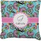 Summer Flowers Personalized Burlap Pillow Case