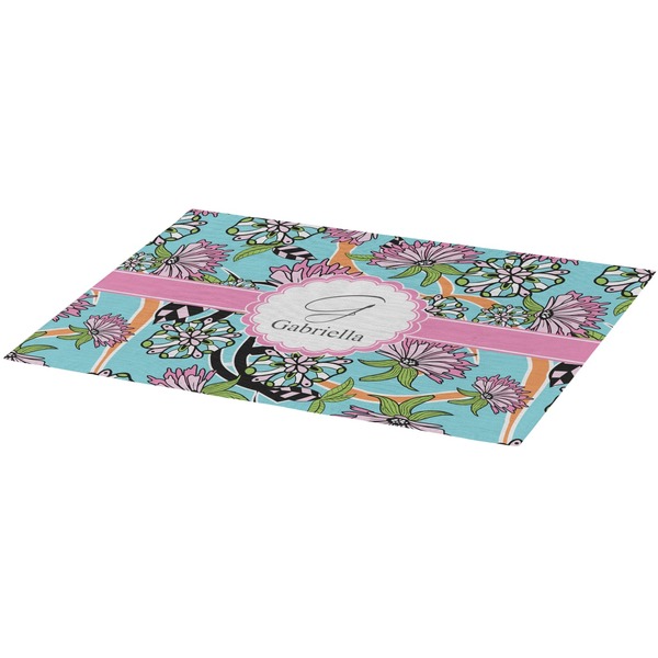 Summer Flowers Burlap Placemat (Angle View)