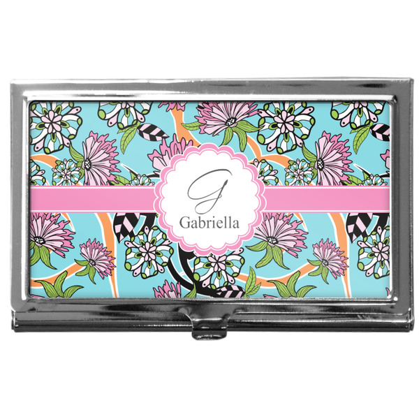 Custom Summer Flowers Business Card Case