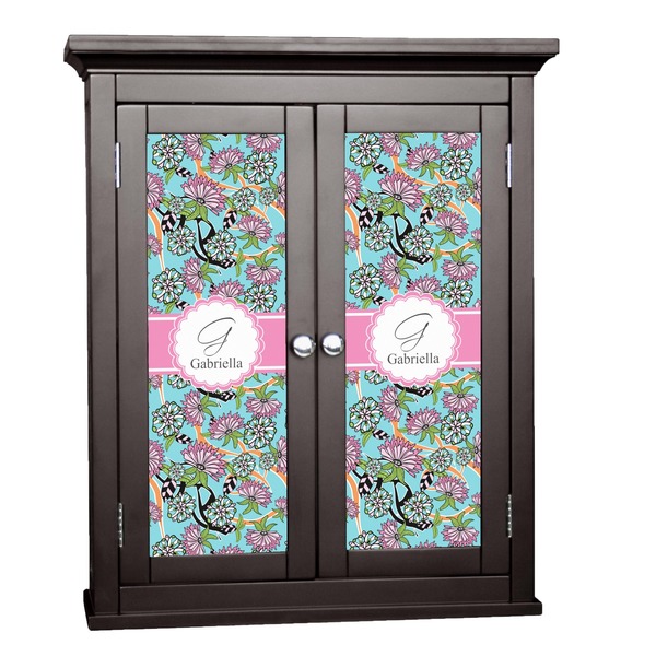 Custom Summer Flowers Cabinet Decal - Small (Personalized)