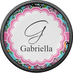 Summer Flowers Cabinet Knob (Black) (Personalized)