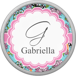 Summer Flowers Cabinet Knob (Silver) (Personalized)