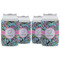 Summer Flowers Can Cooler (12 oz) - Set of 4 w/ Name and Initial