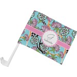 Summer Flowers Car Flag - Small w/ Name and Initial