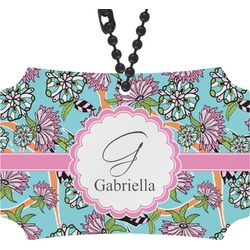 Summer Flowers Rear View Mirror Ornament (Personalized)
