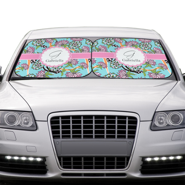 Summer Flowers Car Sun Shades - IN CONTEXT