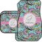 Summer Flowers Car Floor Mats Set - 2 Front & 2 Back (Personalized)