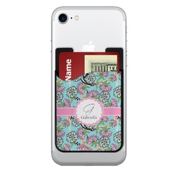 Summer Flowers 2-in-1 Cell Phone Credit Card Holder & Screen Cleaner (Personalized)