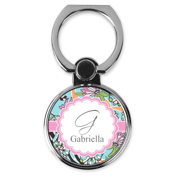 Custom Summer Flowers Cell Phone Ring Stand & Holder (Personalized)